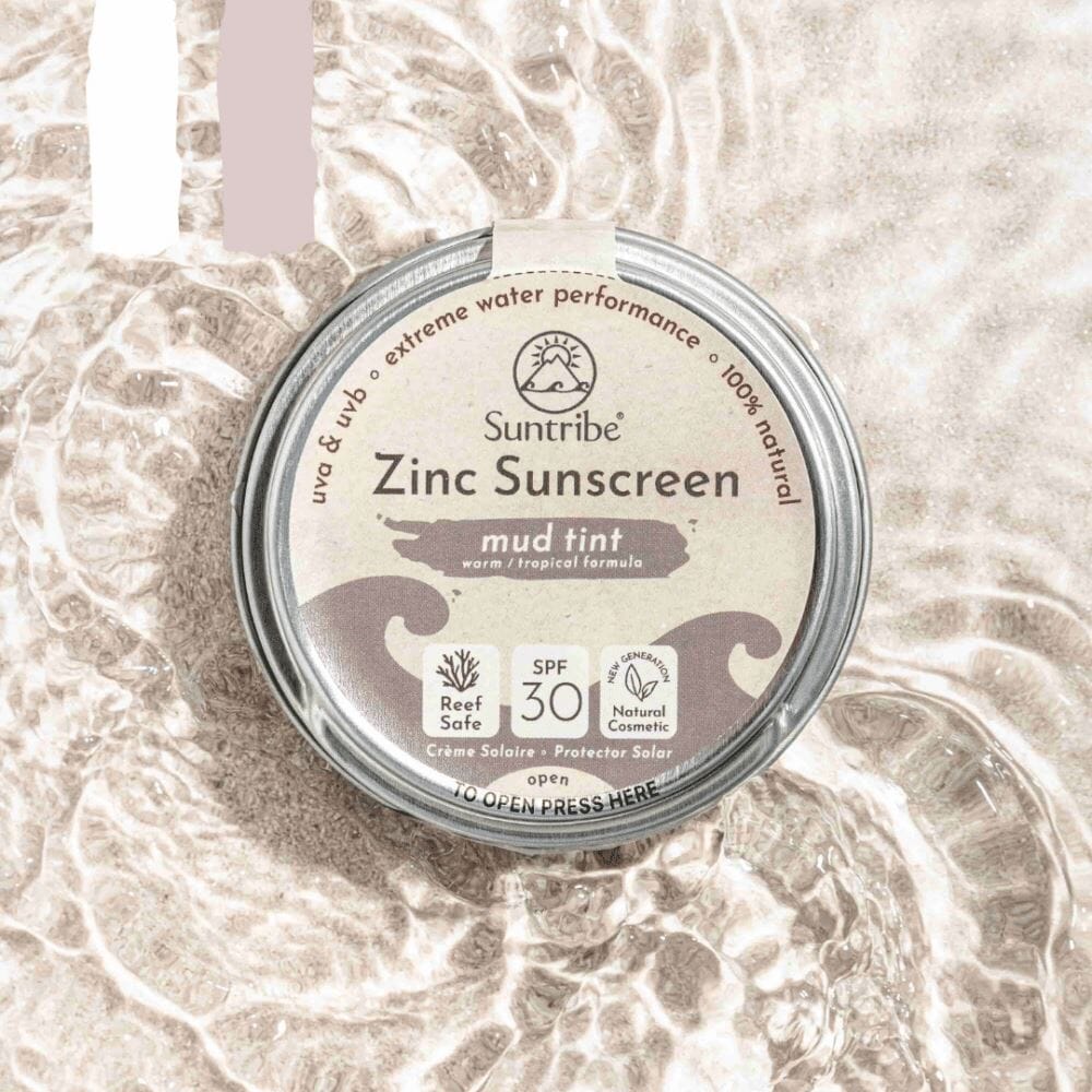 Suntribe - Face & Sport Zinc Sunscreen - SPF30 - Mud Tint, 45g Suntribe 