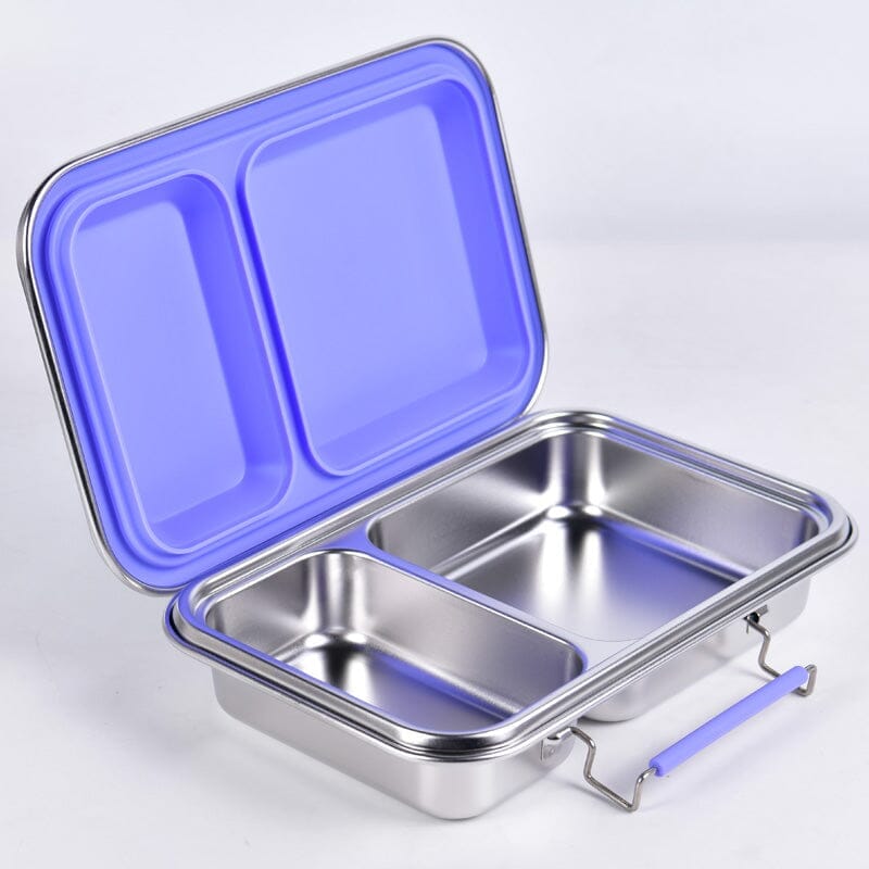 Suztain Lunchlåda i Rostfritt Stål – 2 Fack / Lila Suztain 