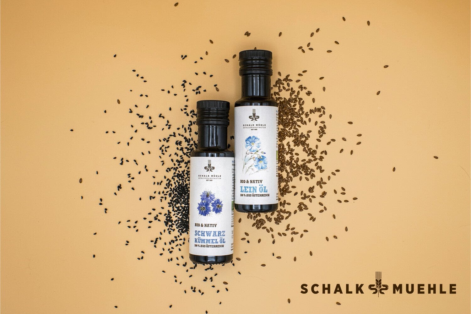Schalk Mühle Ekologisk österrikisk svart spiskumminfröolja – 100 ml Schalk Mühle 