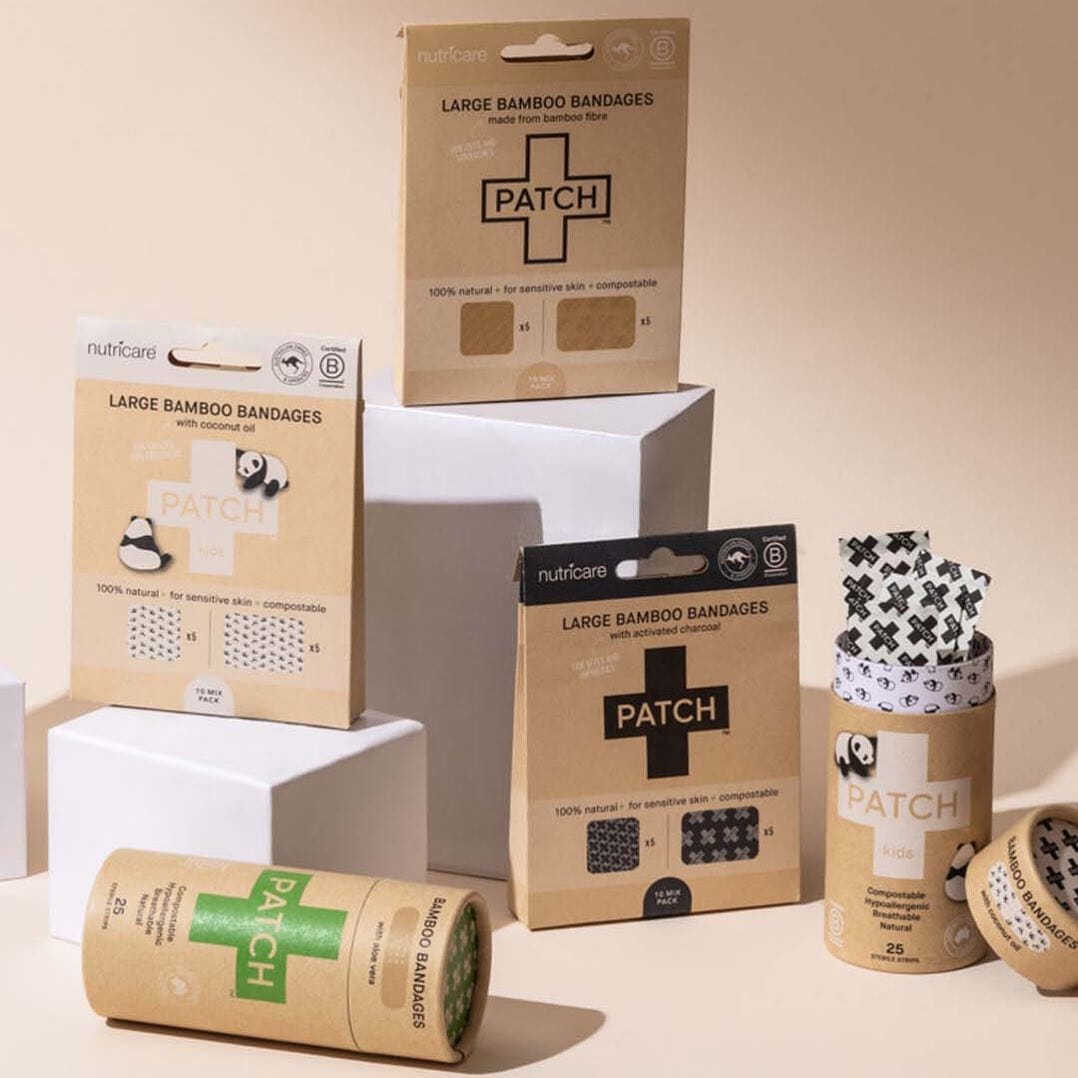 PATCH - Ekologiska bambuplåster, stora - Aktivt kol / 10 st PATCH 