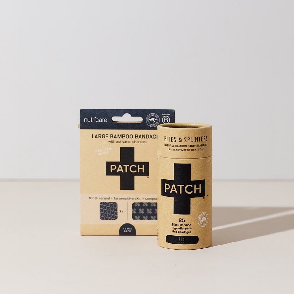 PATCH - Ekologiska bambuplåster, stora - Aktivt kol / 10 st PATCH 