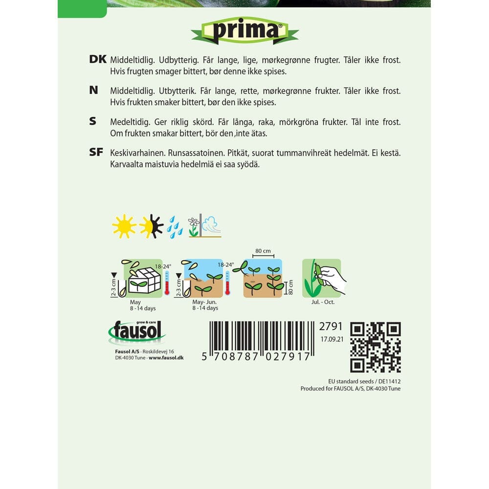 PRIMA® frön - Squash PRIMA 