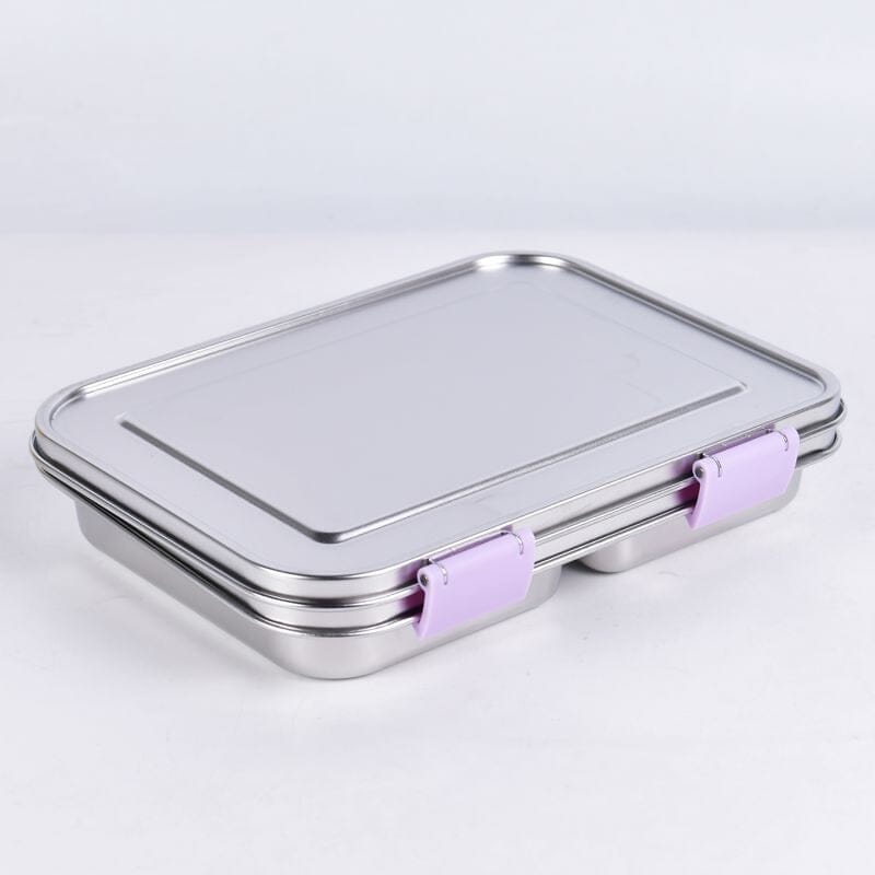 Suztain Lunchlåda i Rostfritt Stål – 3 Fack / Ljust lila Suztain 