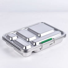Ladda upp bild till gallerivisning, Suztain Lunchlåda i Rostfritt Stål – 5 Fack / Grön Suztain 
