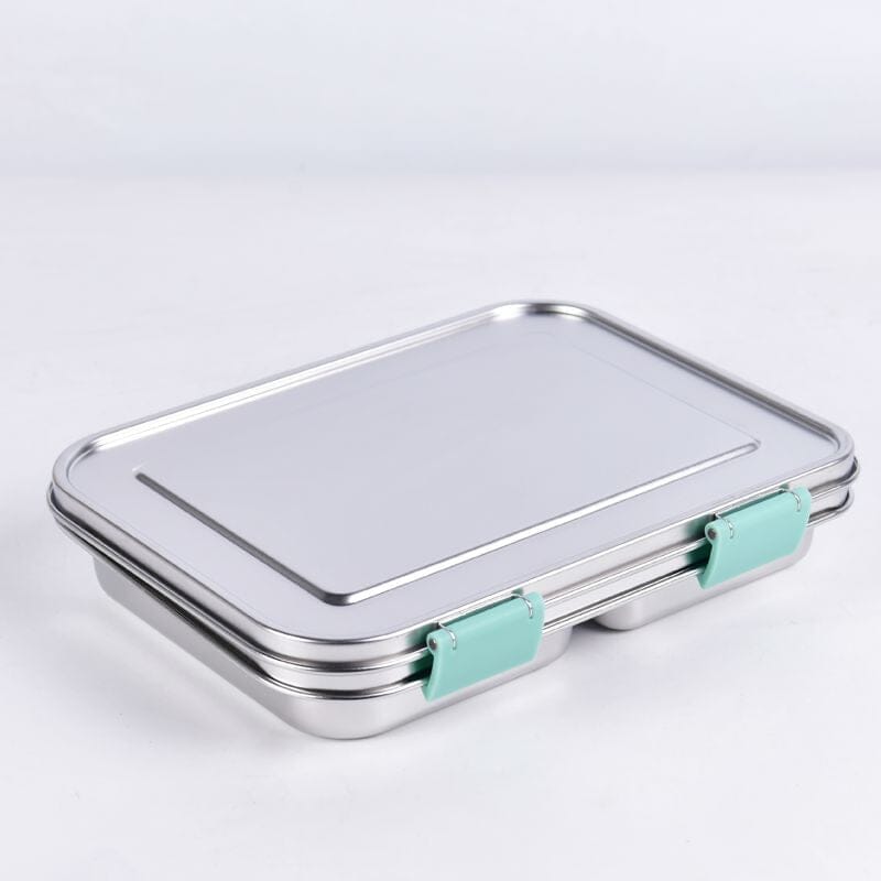 Suztain Lunchlåda i Rostfritt Stål – 3 Fack / Grön Suztain 