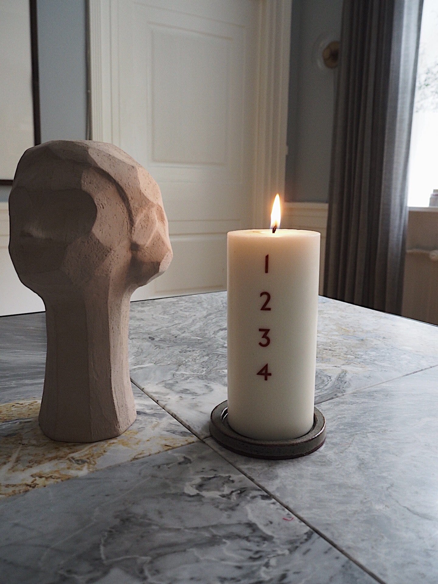 Åbenlys - Adventsljus - rött - ljus och sojavax Åbenlys 