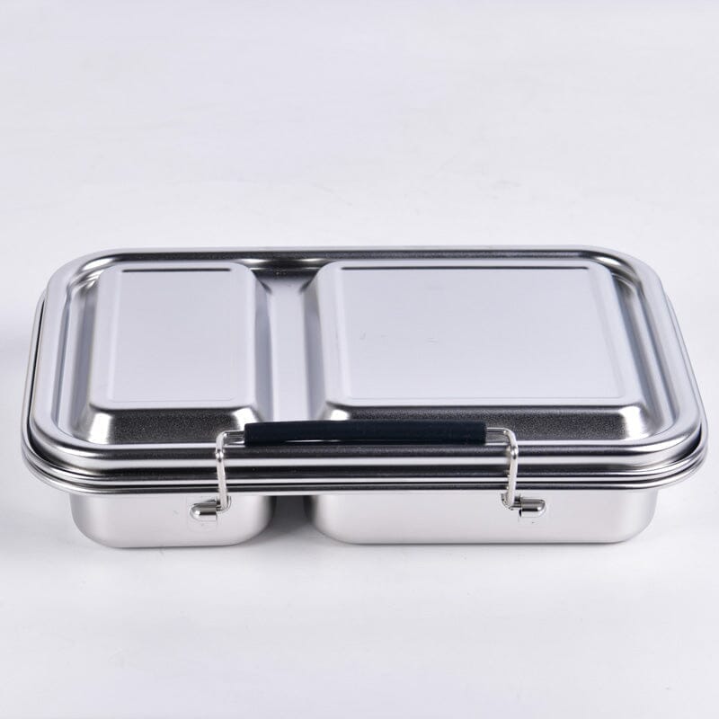 Suztain Lunchlåda i Rostfritt Stål – 2 Fack / Vit Suztain 