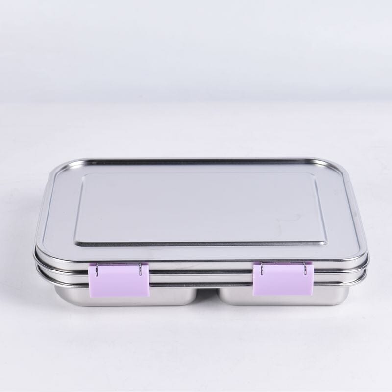 Suztain Lunchlåda i Rostfritt Stål – 3 Fack / Ljust lila Suztain 