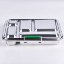 Ladda upp bild till gallerivisning, Suztain Lunchlåda i Rostfritt Stål – 5 Fack / Grön Suztain 
