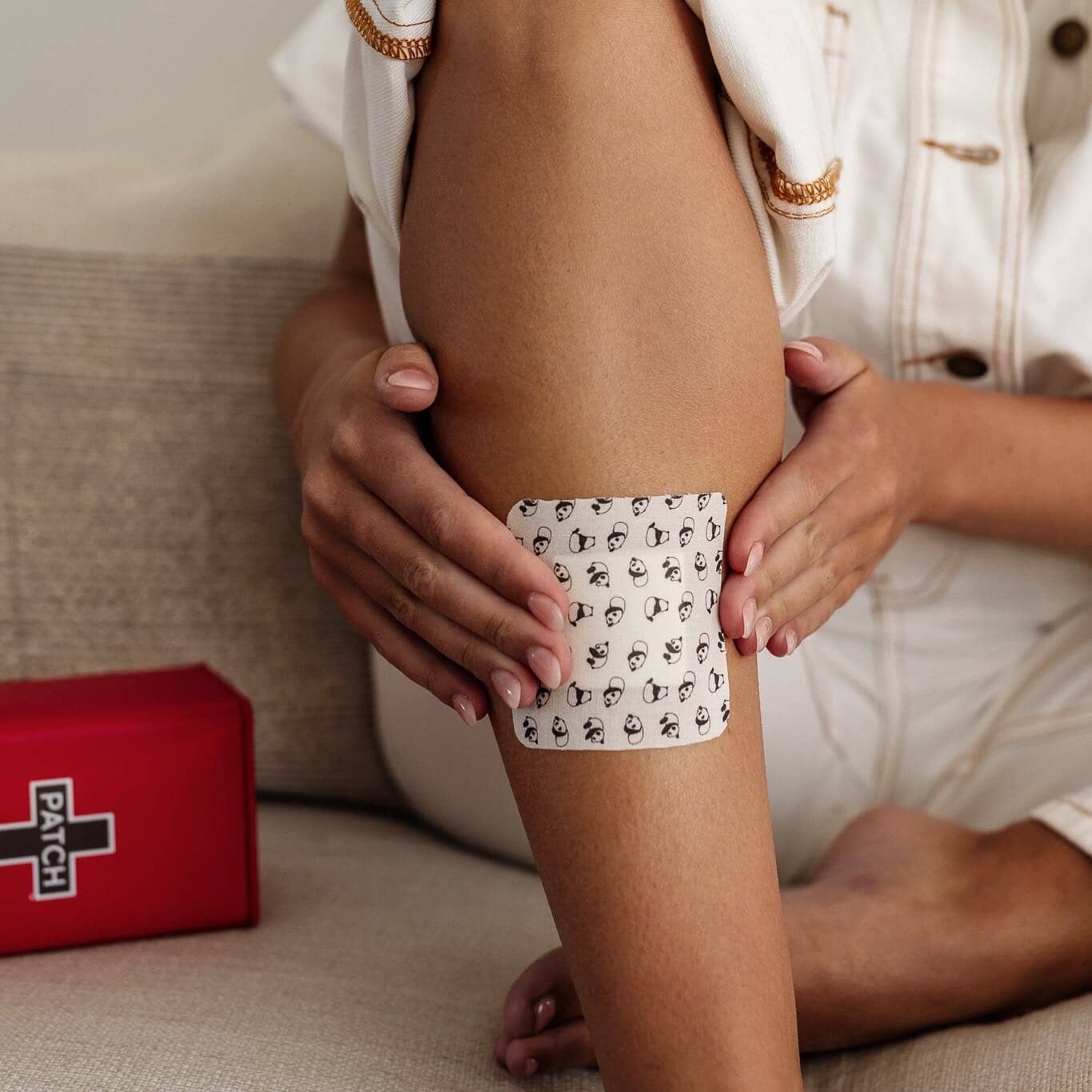 PATCH - Ekologiska bambuplåster, stora - Coconut Oil, Panda / 10 st PATCH 