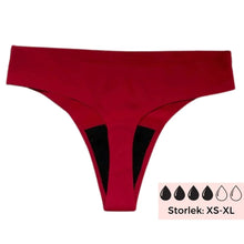 Ladda upp bild till gallerivisning, Comfydence hög absorption Menstrosor - Butterfly Seamless String, Röd Comfydence 
