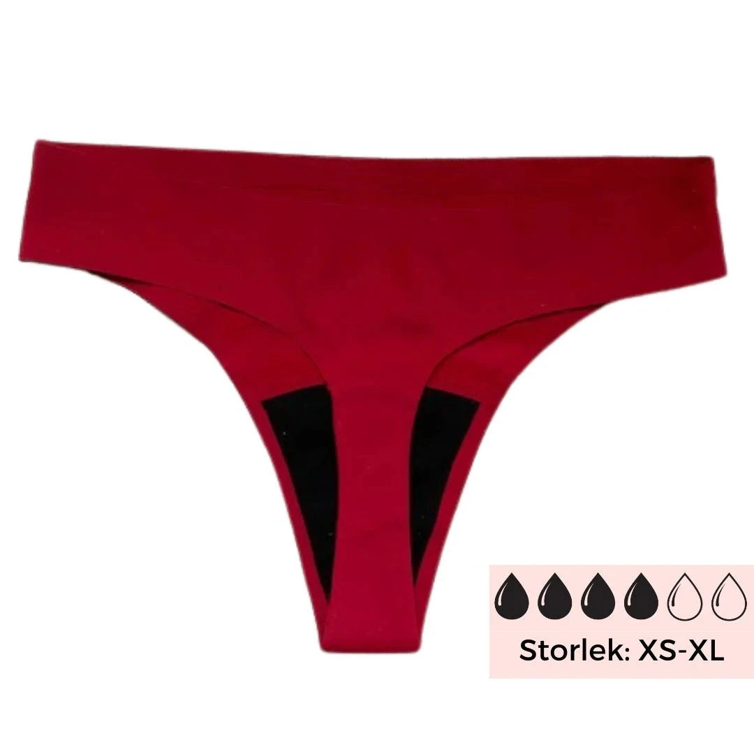 Comfydence hög absorption Menstrosor - Butterfly Seamless String, Röd Comfydence 