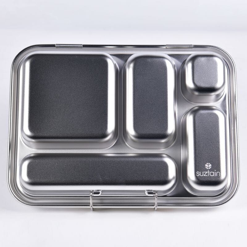 Suztain Lunchlåda i Rostfritt Stål – 5 Fack / Rosa Suztain 