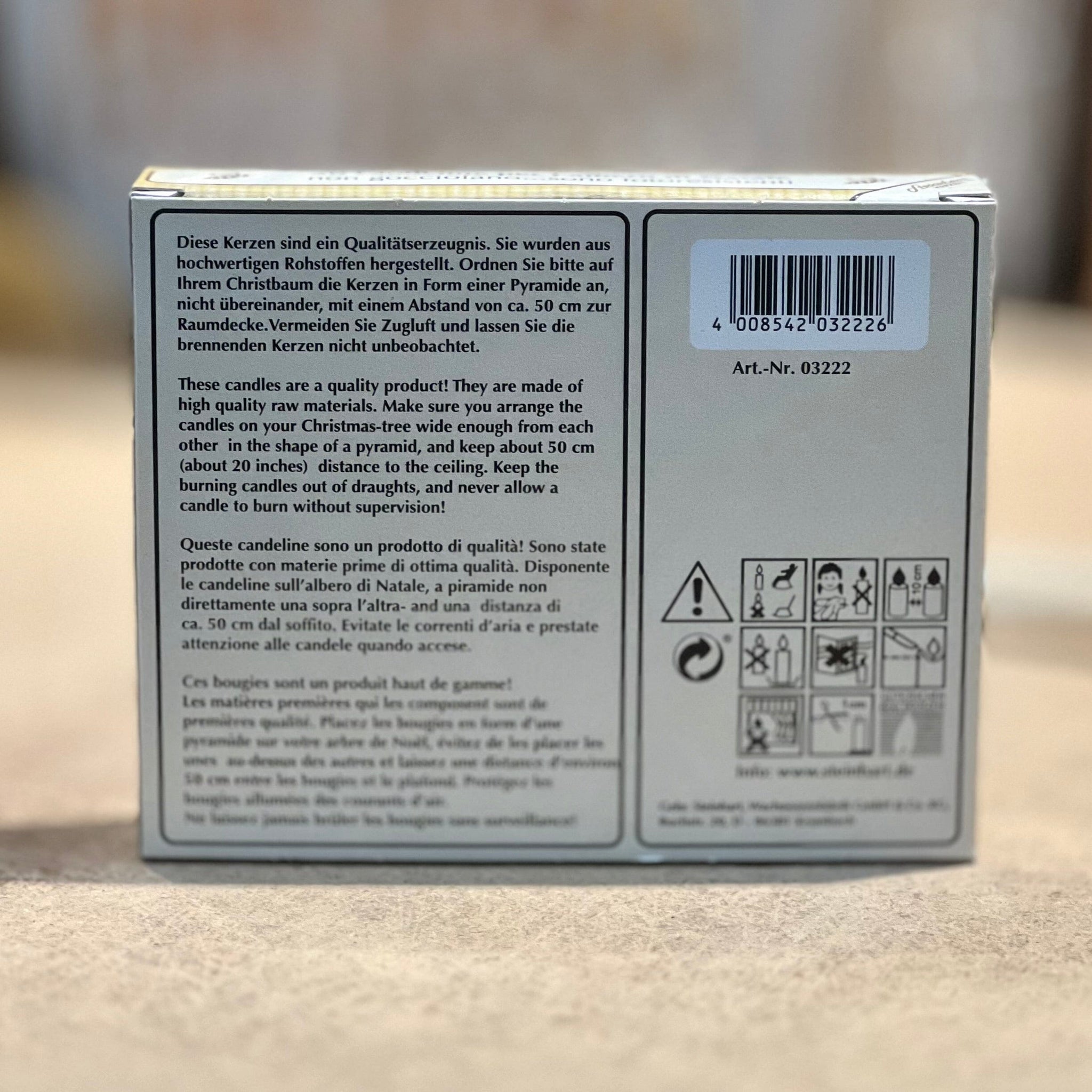 Steinhart bivax - Julgransljus, 20 st. Steinhart 