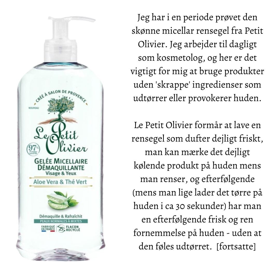 Le Petit Olivier - Micellar Gel Aloe Vera & Grøn Te - 400ml Le Petit Olivier 