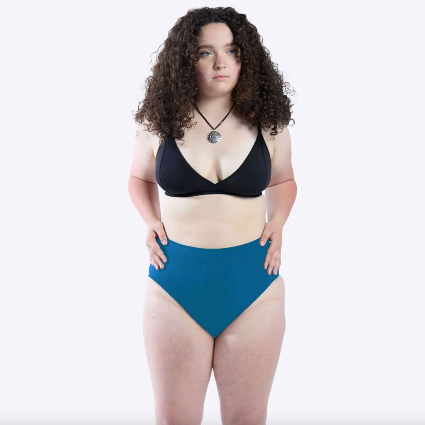 WUKA Menstrosor Badtrosa - High Waist - light flow, blå WUKA 