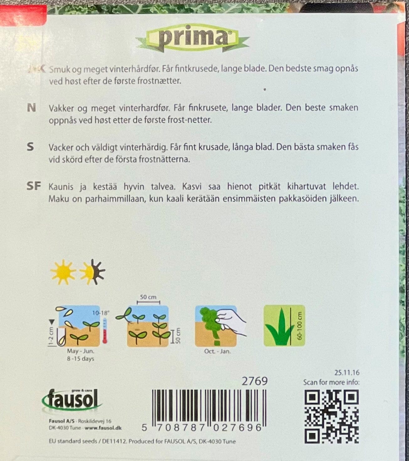 PRIMA® frön - Kål, grön PRIMA 