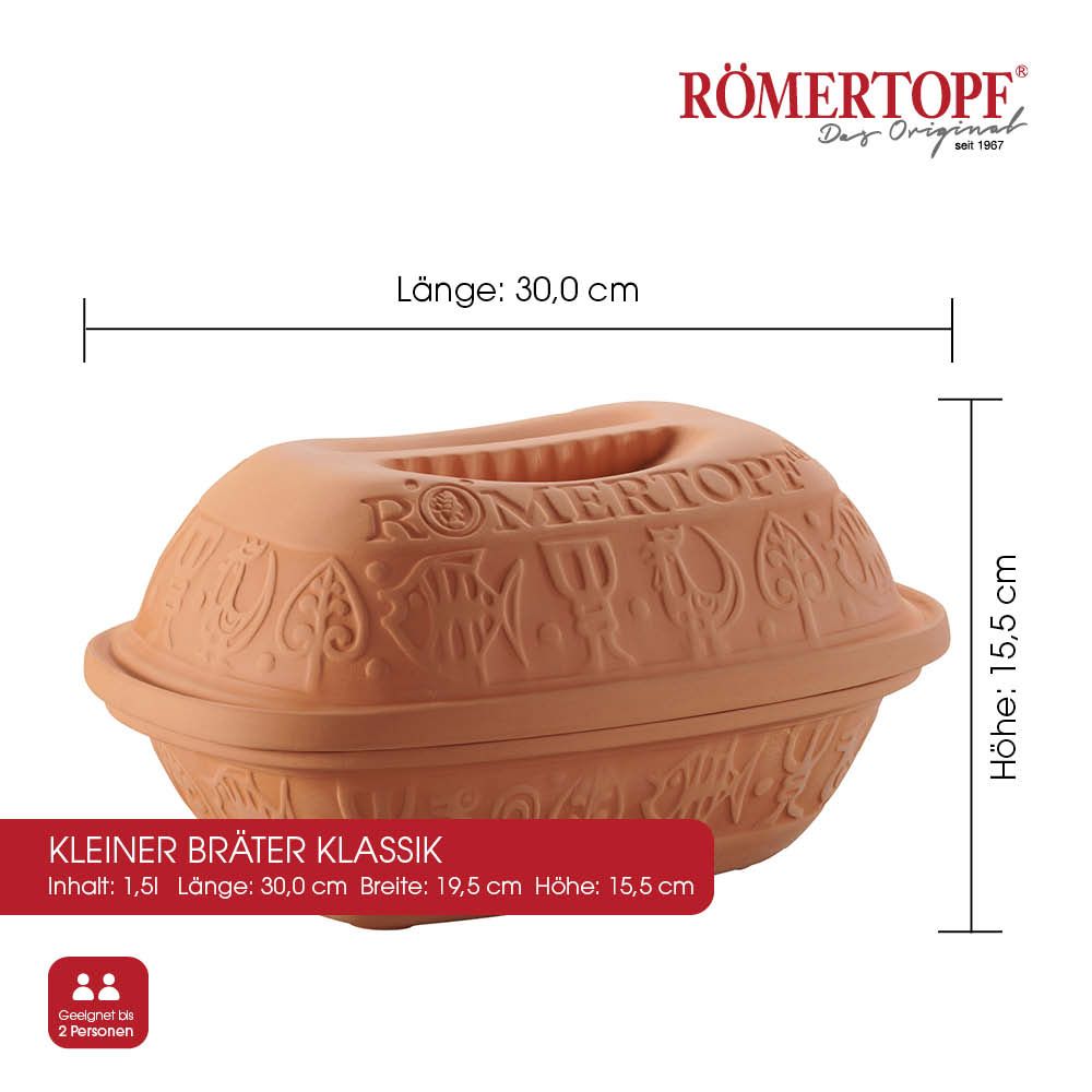Römertopf Lergryta Klassisk - 1.5 L / 2 Personer Römertopf 