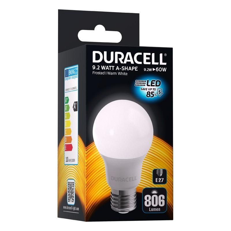 Duracell E27 LED lampa 806Lm 9.5W, 2700K Duracell 