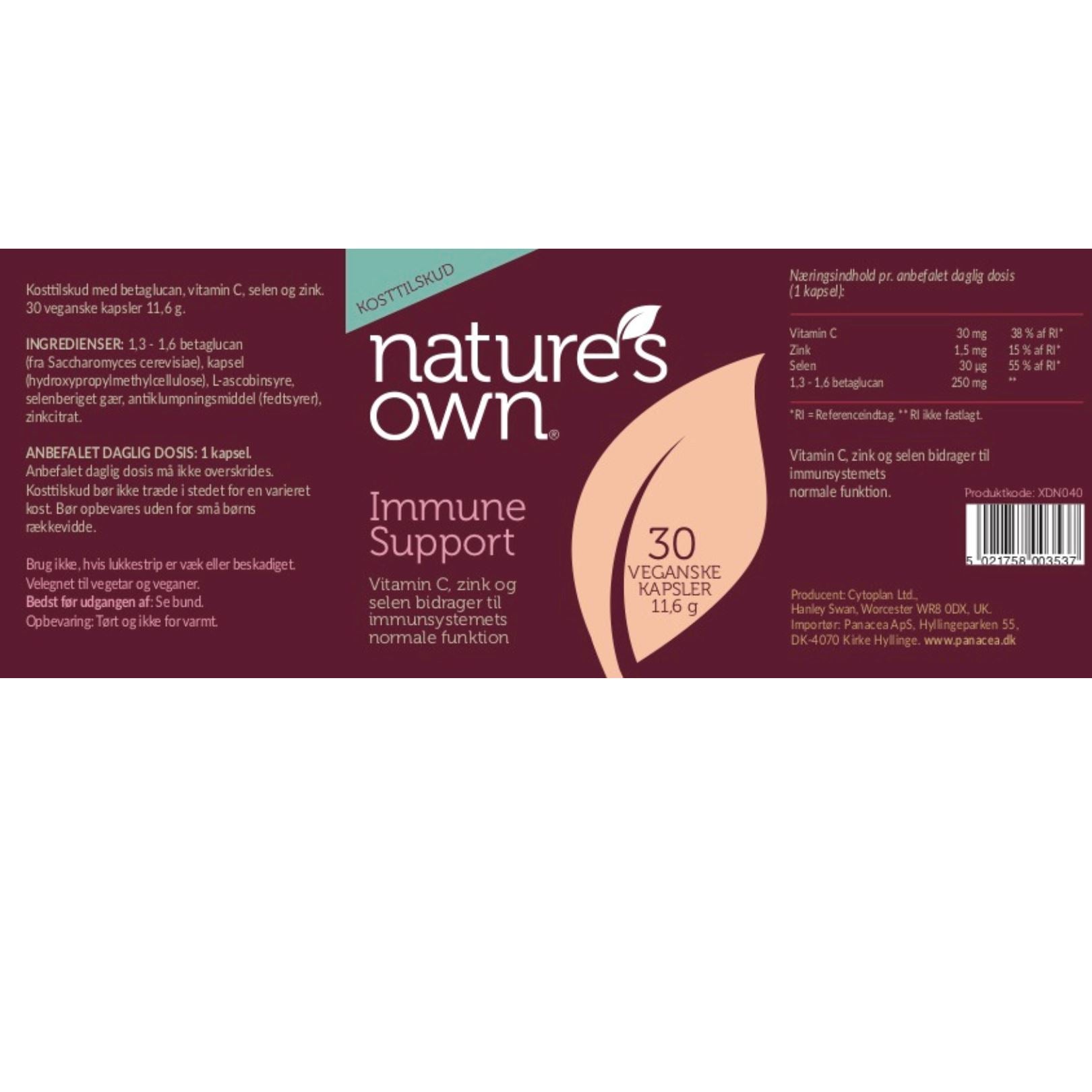 Natures Own Immune Support - 30 kapslar Natures Own 