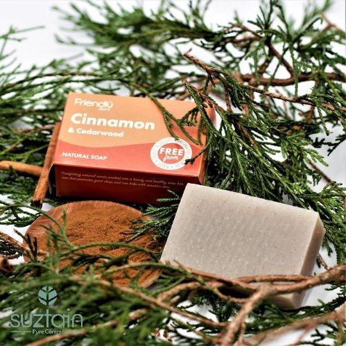 Friendly - Cinnamon & Cedarwood sæbebar - 95 gram Friendly Soap 
