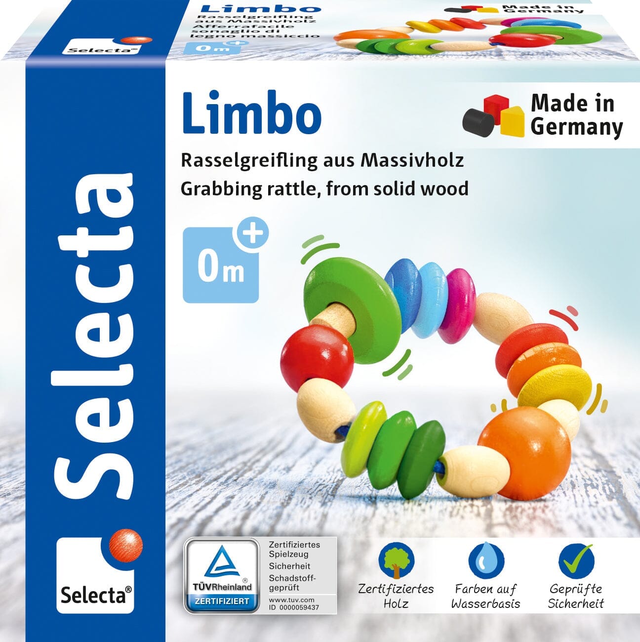 Selecta - Limbo skallra, bebisens första leksak, 0m+ Selecta 
