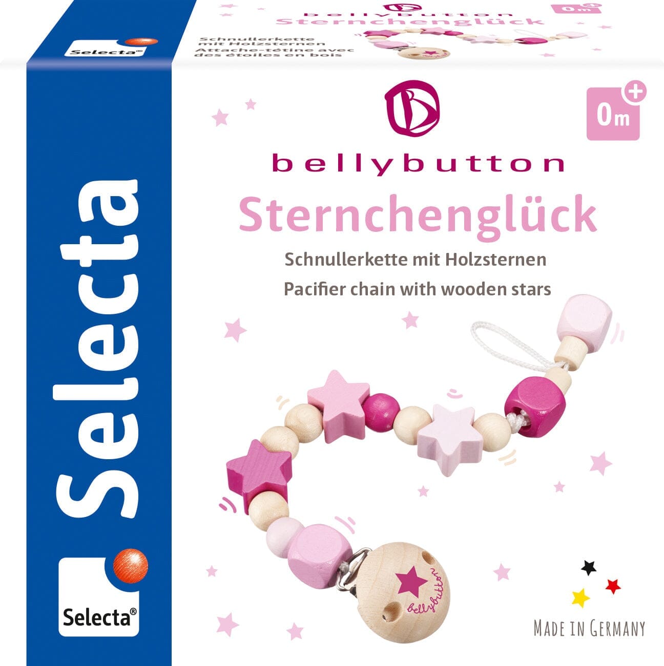 Selecta Bellybutton - Lucky Star napphållare - Rosa, 0m+ Selecta 
