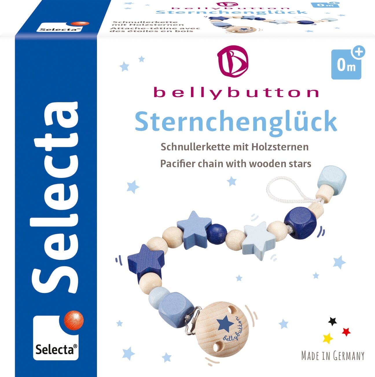Selecta Bellybutton - Lucky Star napphållare - Blå, 0m+ Selecta 