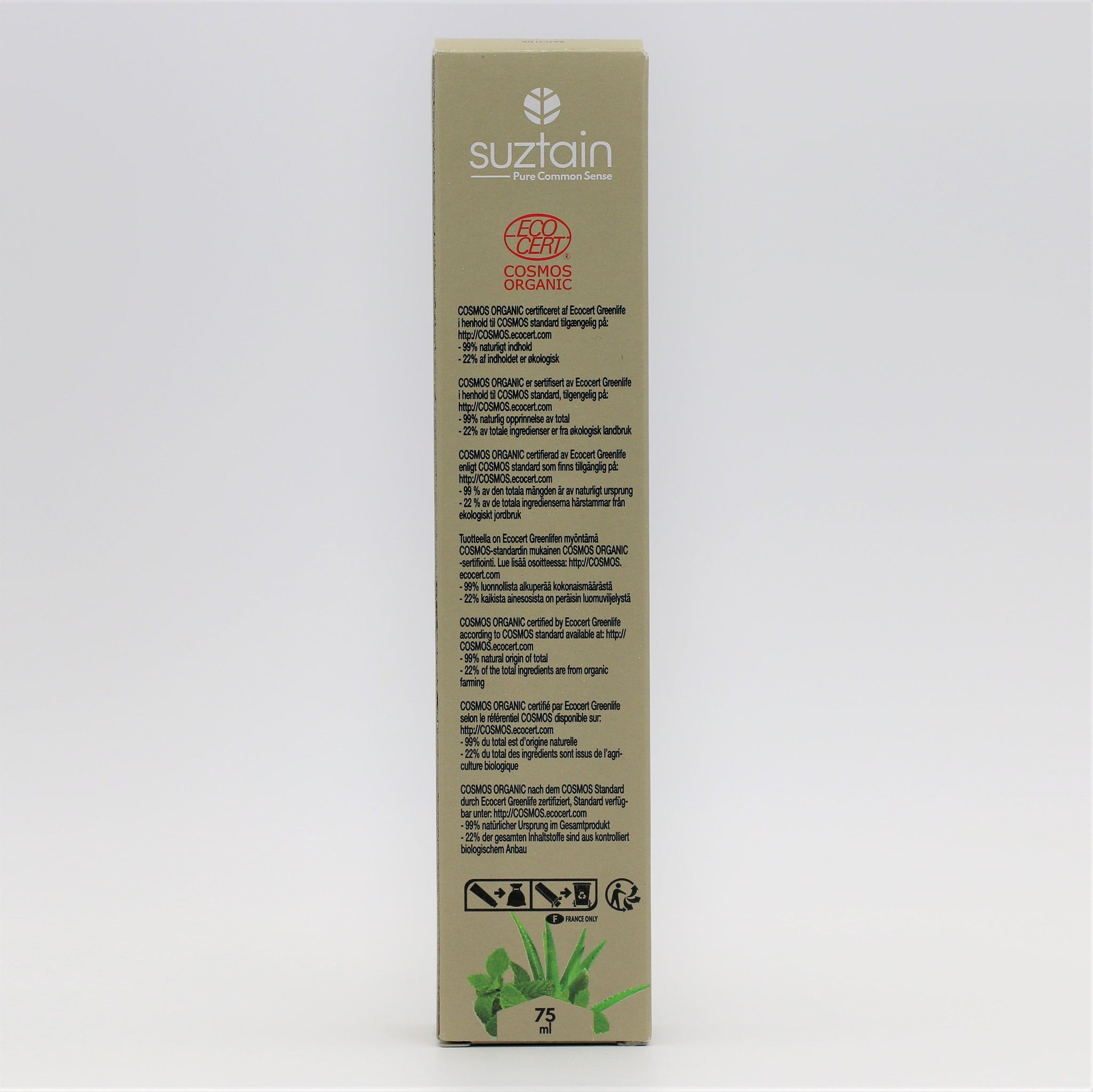 Suztain Ekologisk Fluortankdräm - Aloe Vera & Mint - 75ml Suztain 