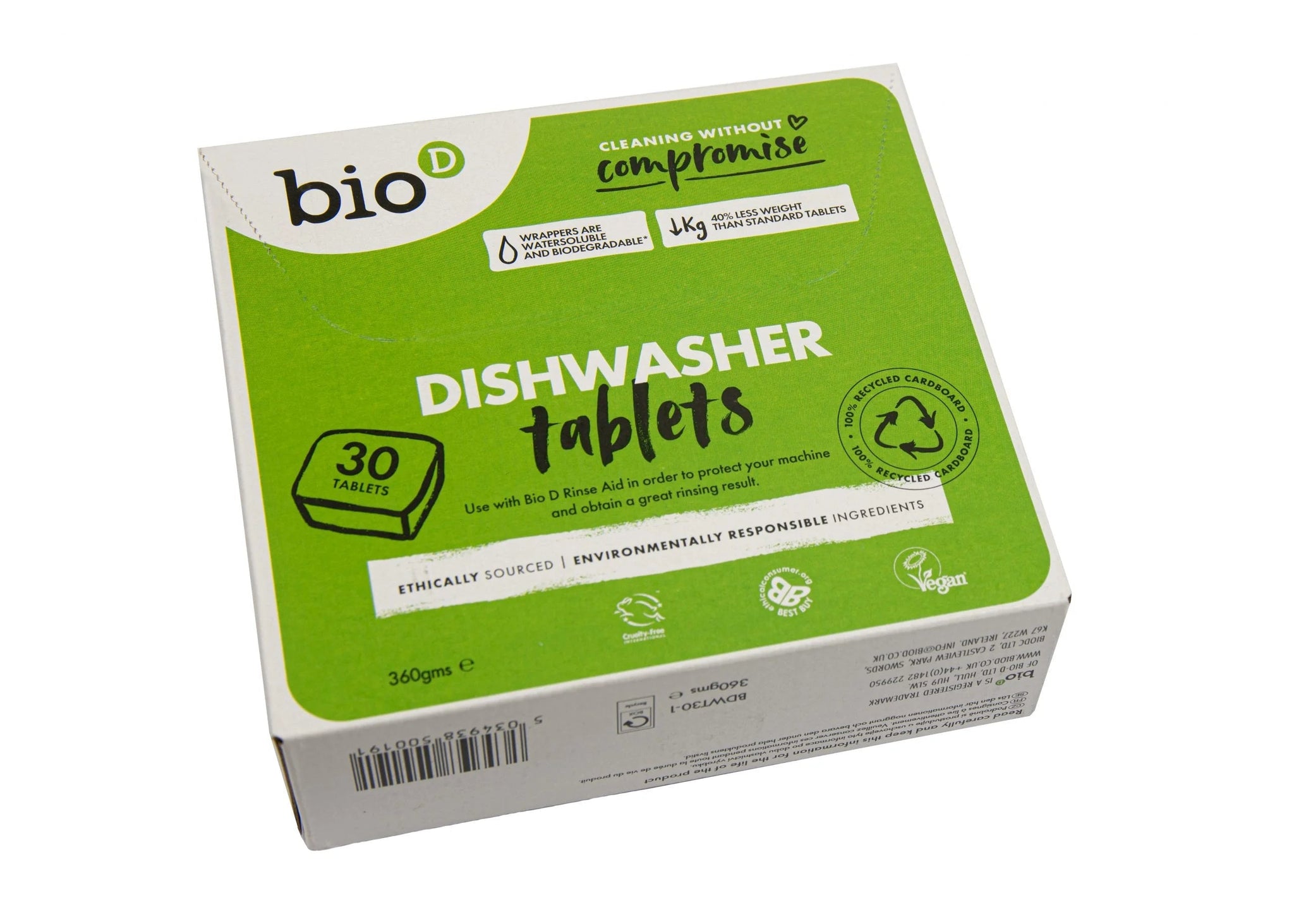 BIO-D - Miljövänligt Maskindiskmedel - 30 tabletter Bio-D 