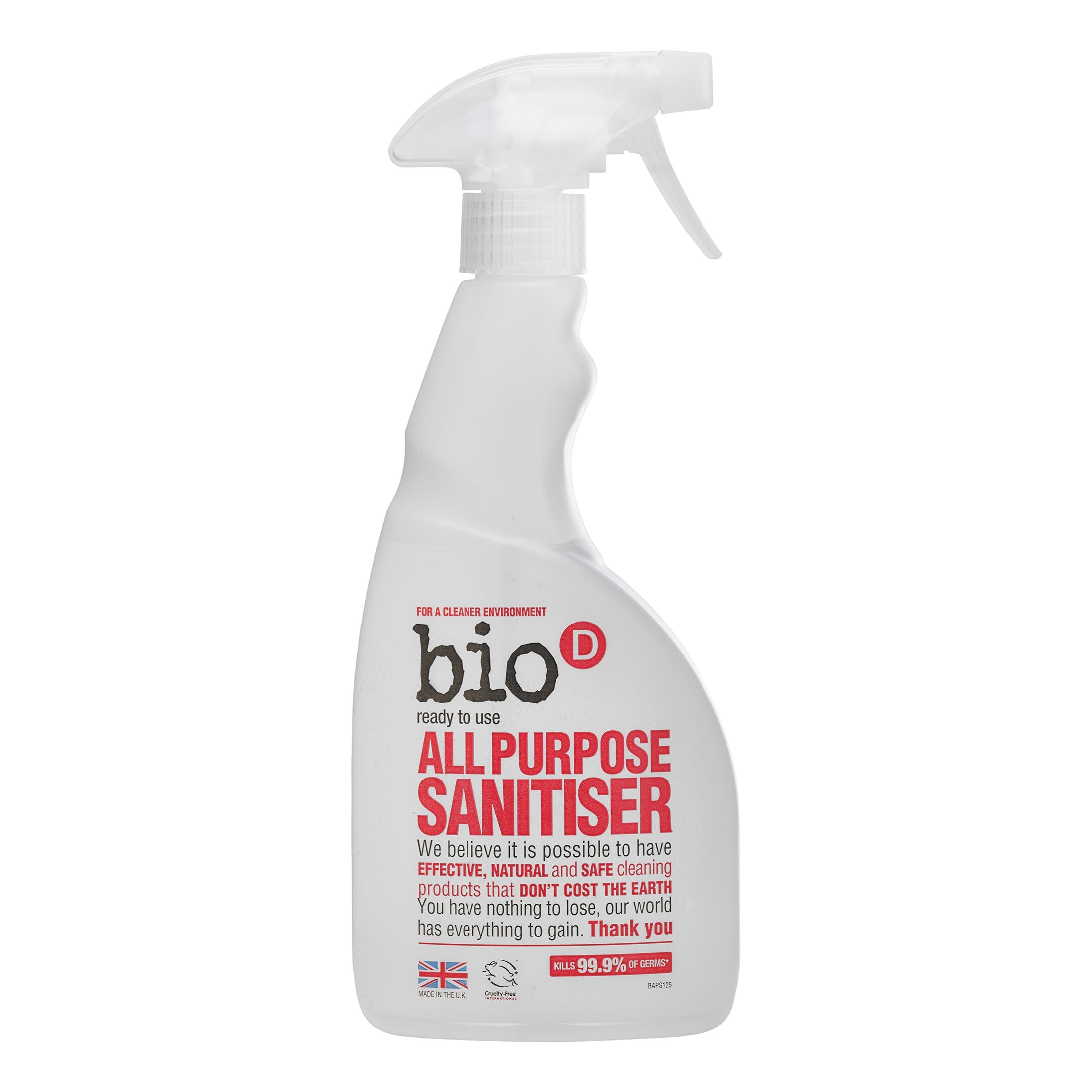 BIO-D All Purpose Sanitiser - Miljövänligt Desinficeringsmedel - 500ml Bio-D 