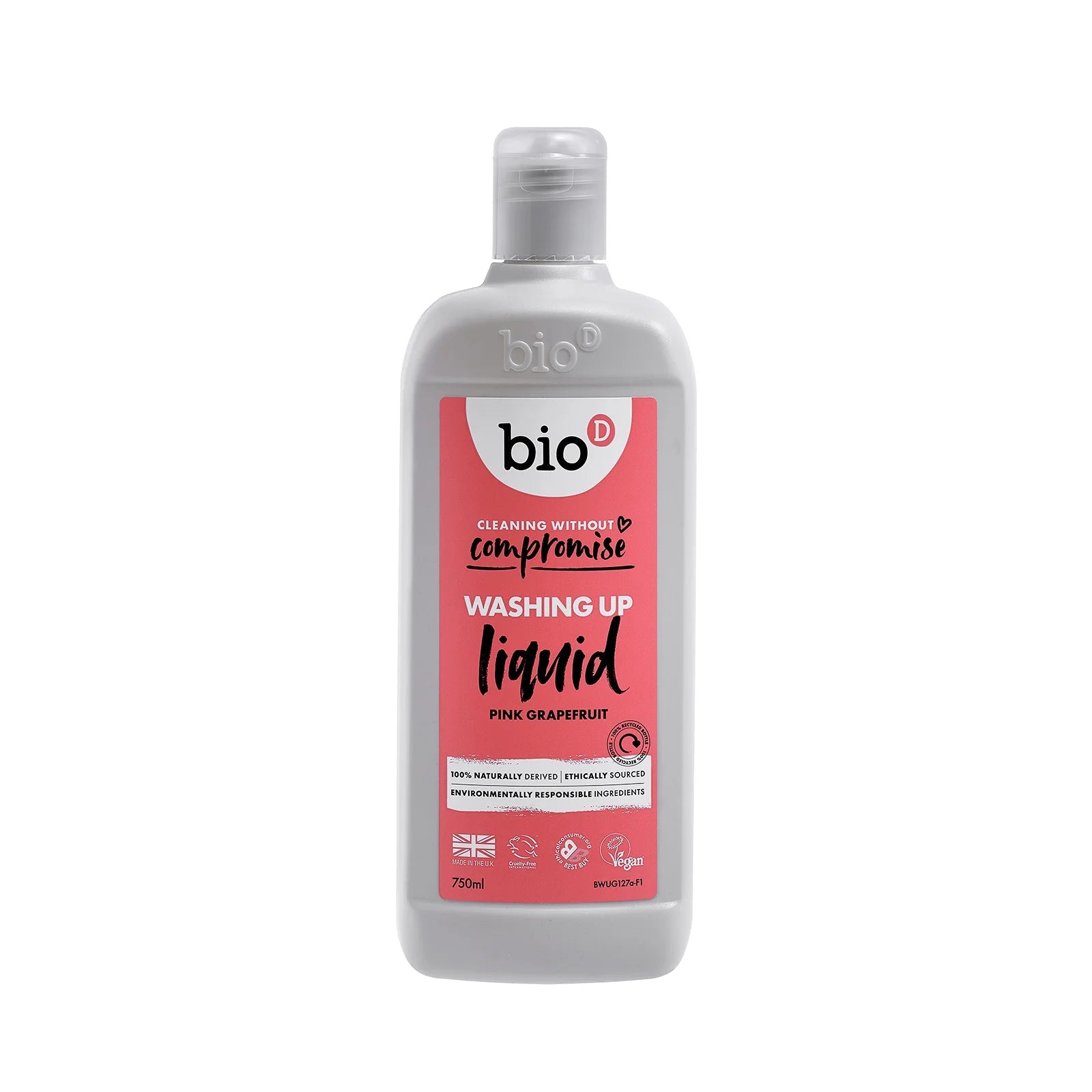BIO-D Washing-Up Liquid - Miljövänligt Diskmedel - Grapefrukt - 750ml Bio-D 
