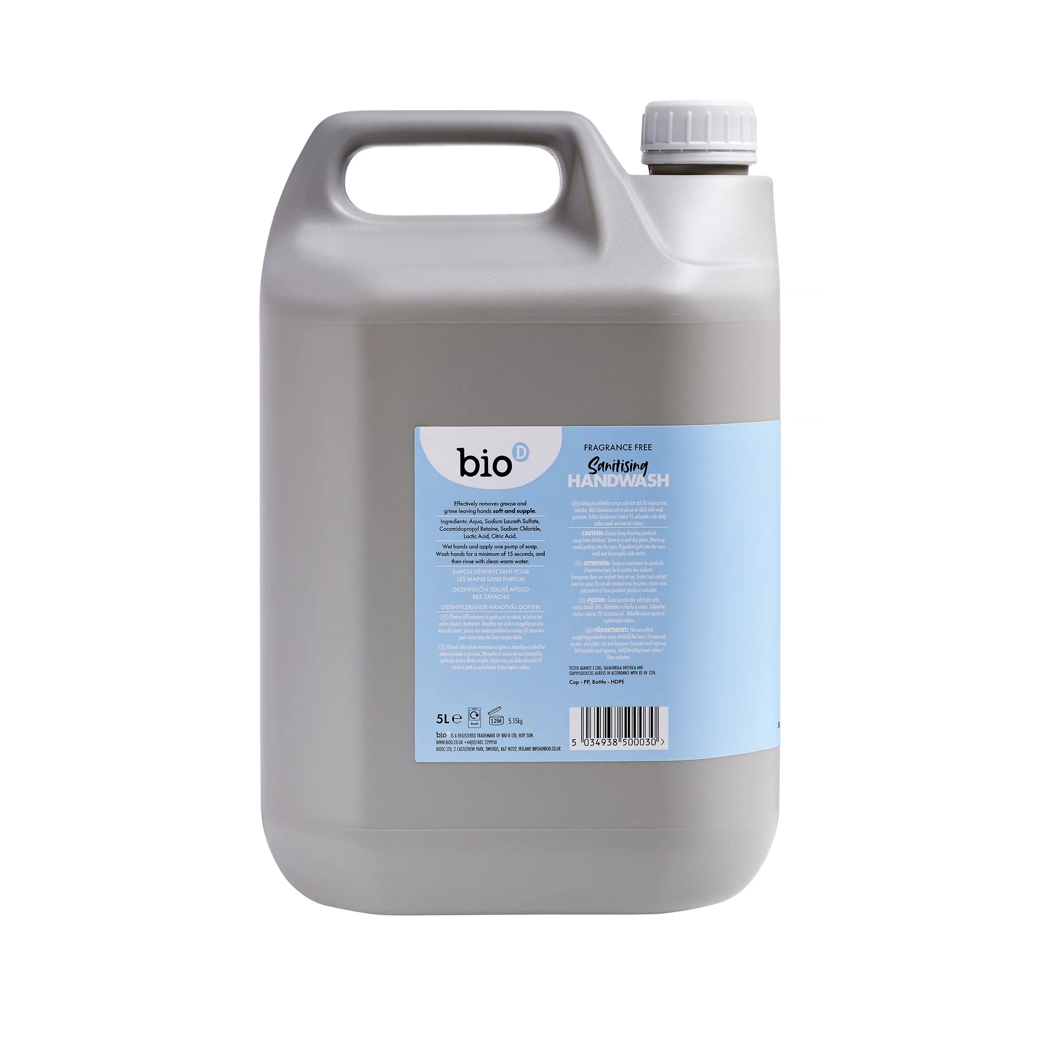 Bio-D Hand Wash - Flytande Handtvål - Utan Doft - 5 L Bio-D 