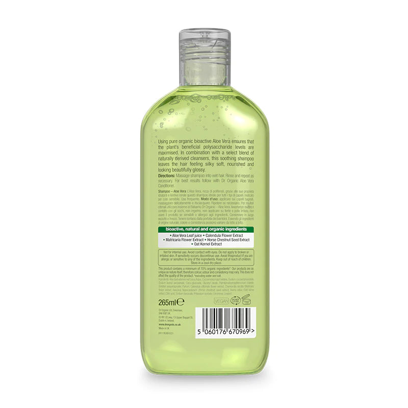 Dr. Organic Shampoo - Aloe Vera - 265ml Dr. Organic 