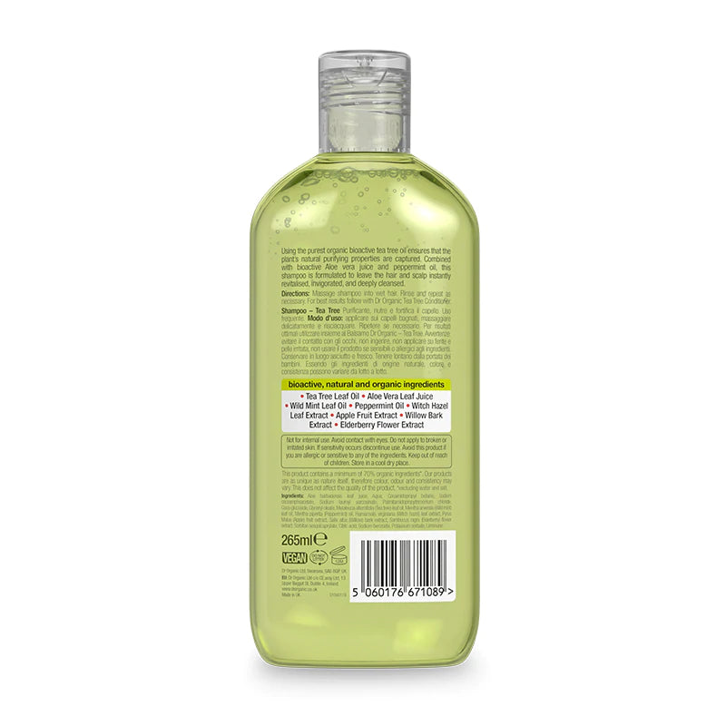 Dr. Organic Shampoo - Tea Tree - 265ml Dr. Organic 