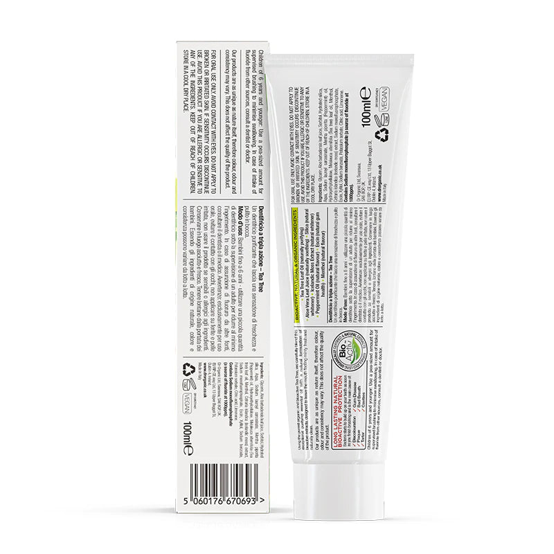 Dr. Organic Toothpaste - Tandkräm - Tea Tree - 100ml Dr. Organic 