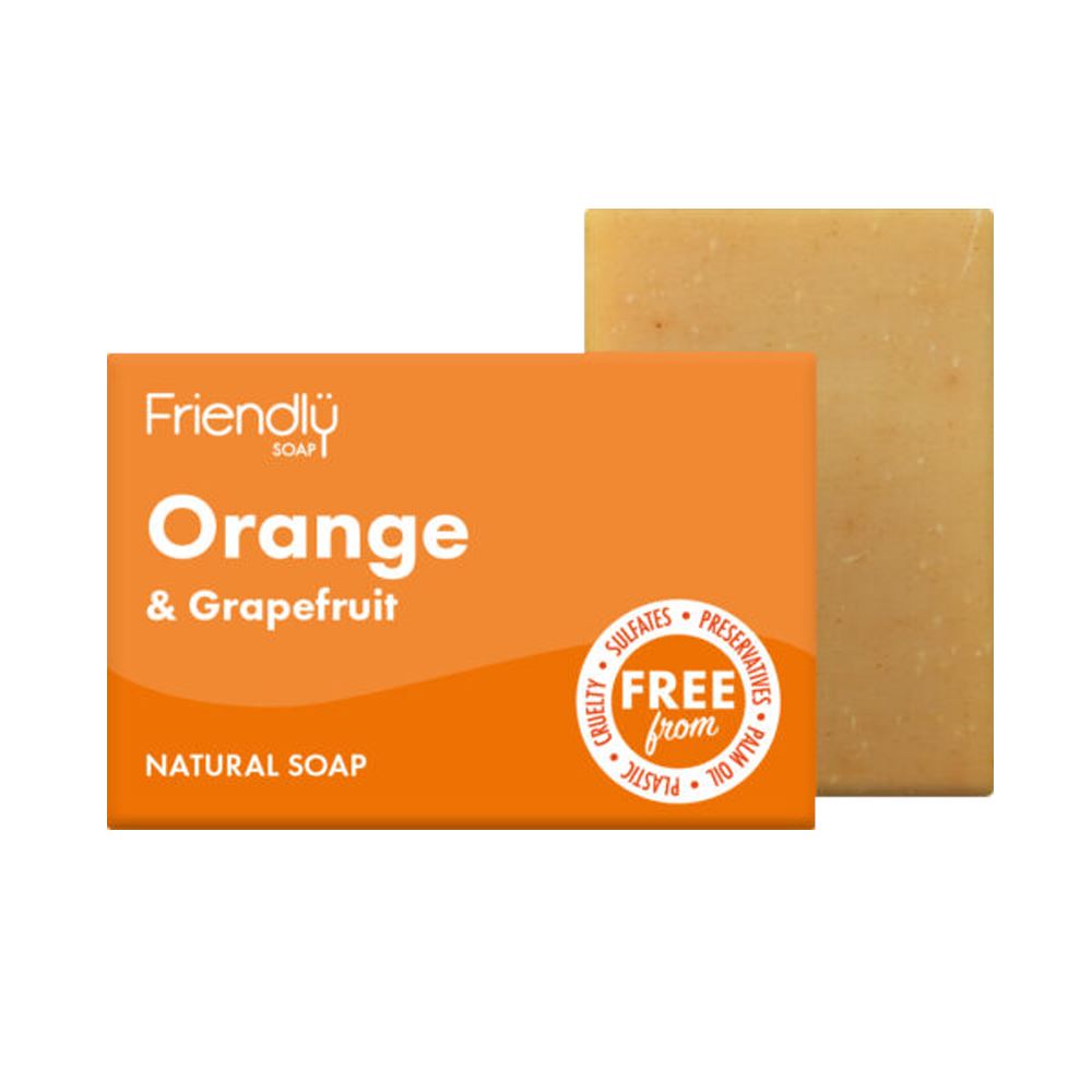 Friendly Apelsin & Grapefrukt tvål, 100 % naturlig och vegansk Friendly Soap 