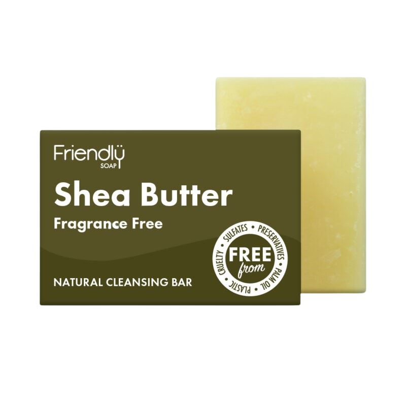 Friendly Sheasmör ansiktstvål, 100 % naturlig och vegansk Friendly Soap 