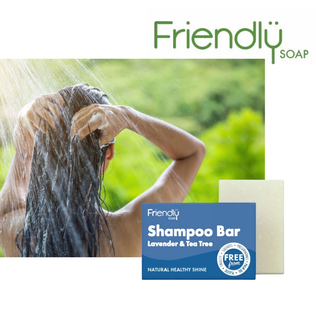 Friendly - Schampobar - naturlig och vegansk - teatree och lavendel Friendly Soap 