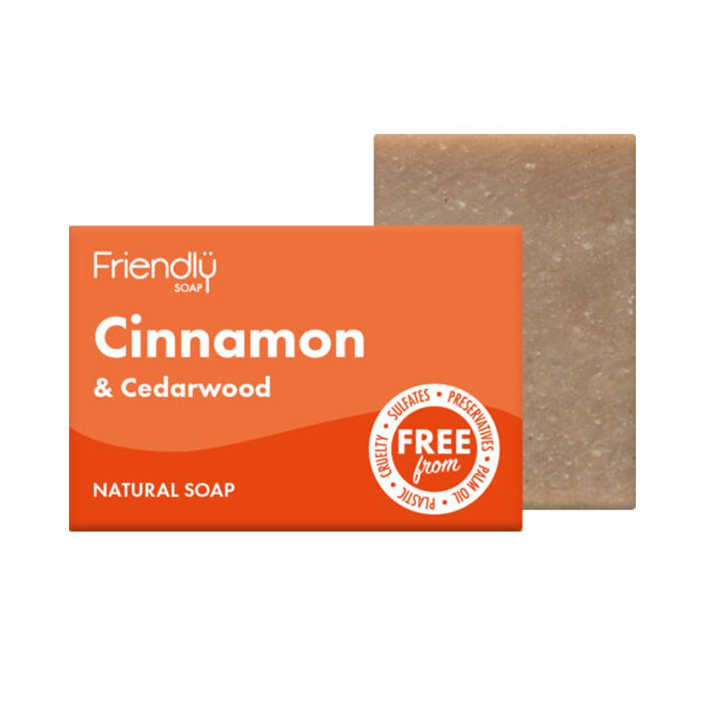 Friendly - Cinnamon & Cedarwood sæbebar - 95 gram Friendly Soap 