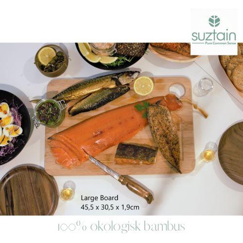 Suztain - 3 st skärbrädor inkl. hållare - Ekologisk bambu Suztain 
