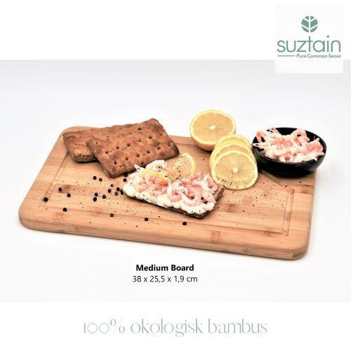 Suztain - 3 st skärbrädor inkl. hållare - Ekologisk bambu Suztain 