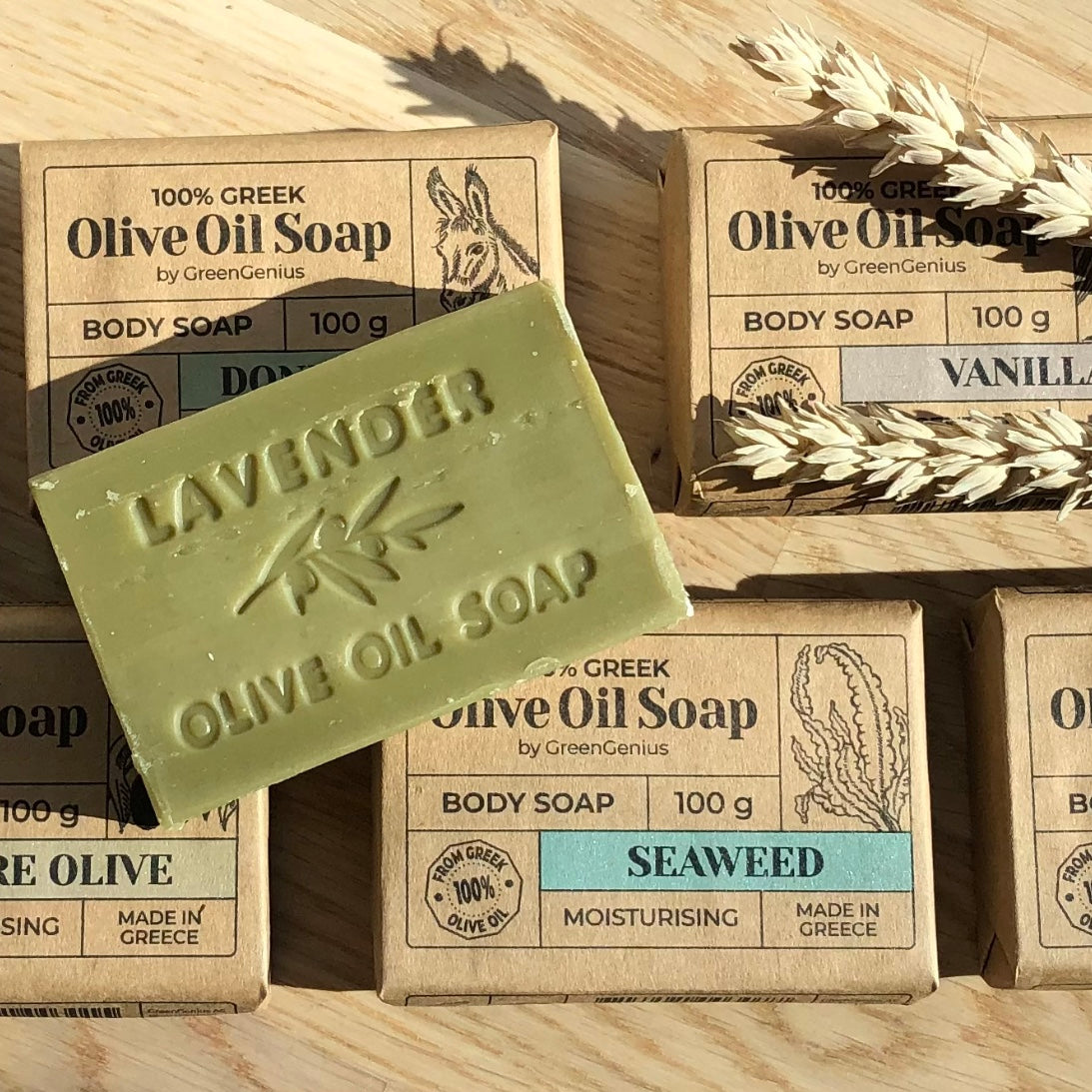 GreenGenius Olivolja tvål - Jasmin, 100g GreenGenius 