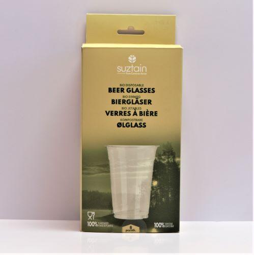 Suztain - Ølglas af sukkerrør - 8stk / 400ml Suztain 