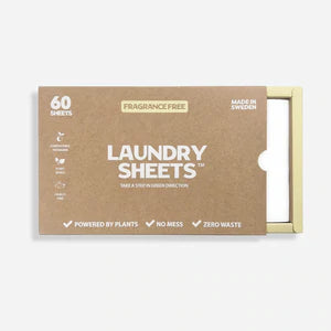 LAUNDRY SHEETS - STRIPSER TVÄTMEDEL (60 Tvättställ) - luktfri Laundry Sheets 