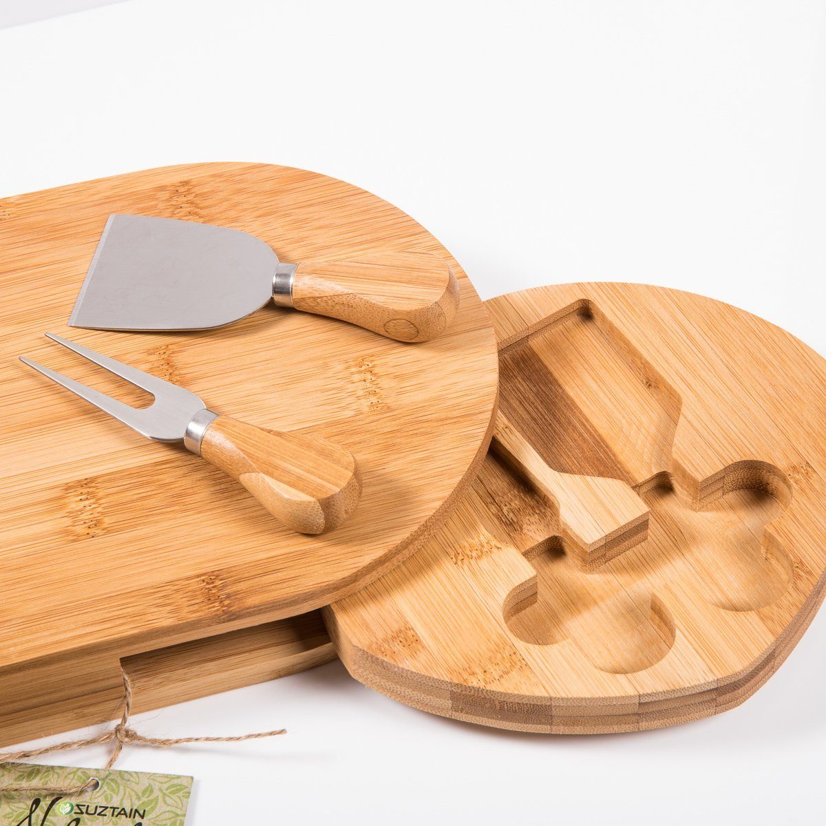 Suztain - Ostbricka med knivar - Ekologisk bambu Suztain 