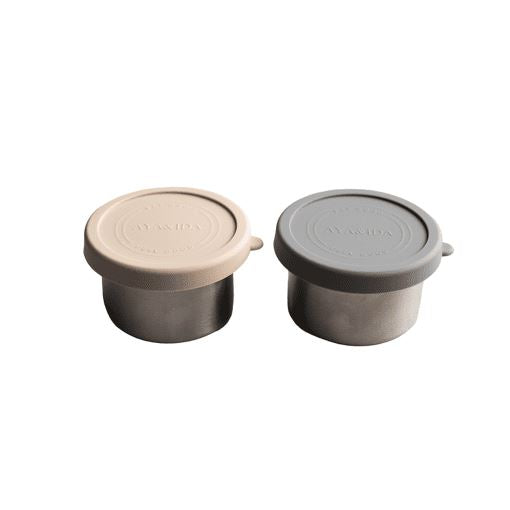 Aya&Ida Snackbehållare 100 ML - Dark Grey/Cream Beige Aya&Ida 