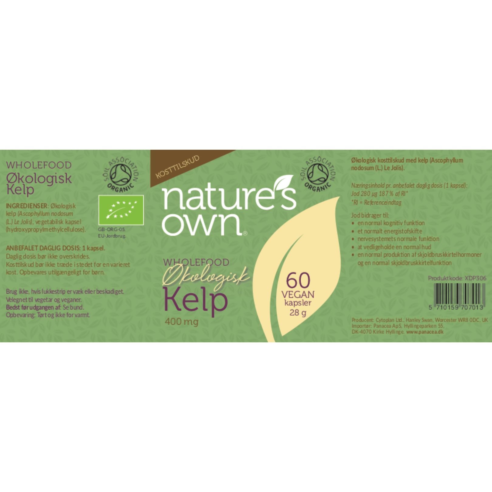 Natures Own Ekologisk Kelp - 60 kapslar Natures Own 