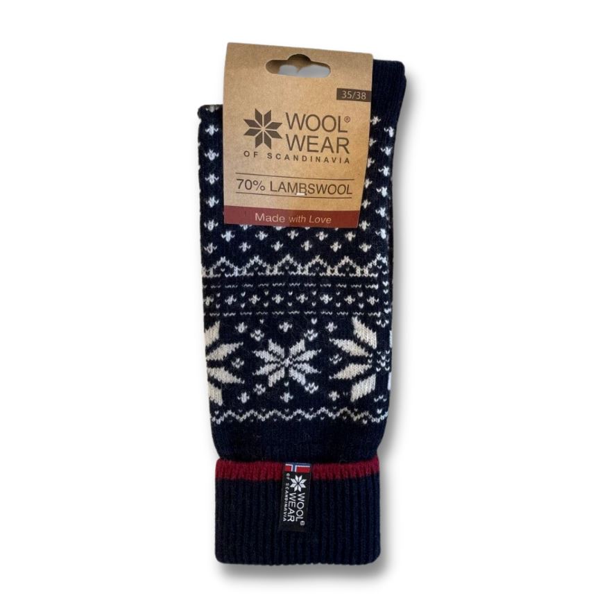 Wool Wear ullsockor 70% - OEKO-TEX-certifierad lammull - mörkblå, 1par Apparel & Accessories Charm 