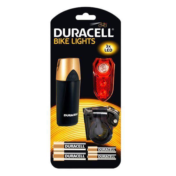 Duracell - LED -cykelljusuppsättning - fram- och bakljus (inkl. Batterier) Duracell 